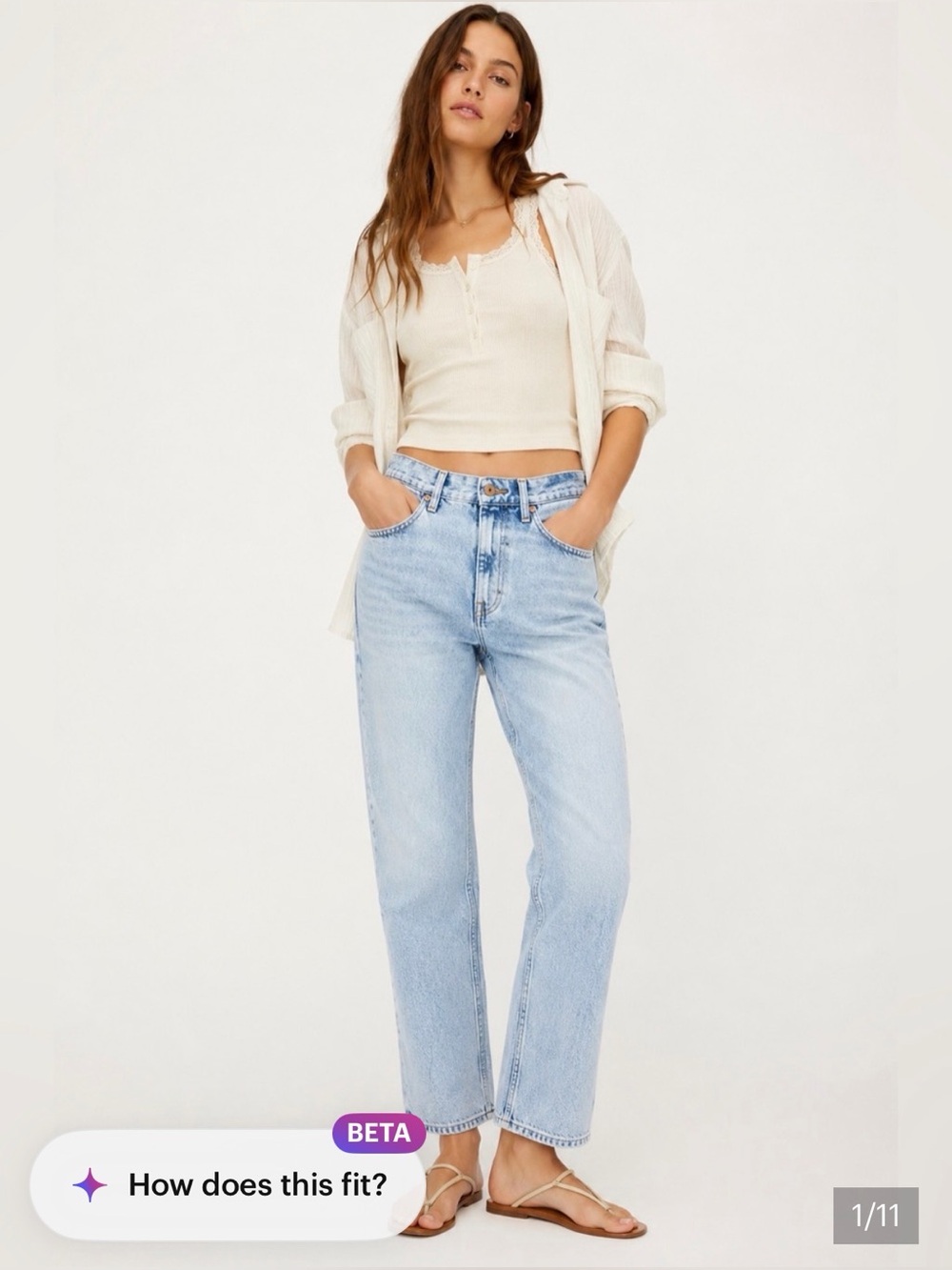 We The Free Pacifica High Rise Slim Straight Leg Jean Women's Size 30